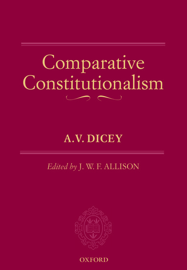 Book Comparative Constitutionalism A. V. Dicey