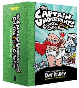 Könyv Captain Underpants Colossal Color Collection (Captain Underpants #1-5 Boxed Set) Dav Pilkey