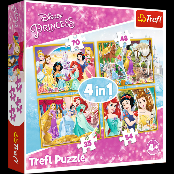 Game/Toy Puzzle 4w1 Księżniczki Radosny dzień księżniczek 