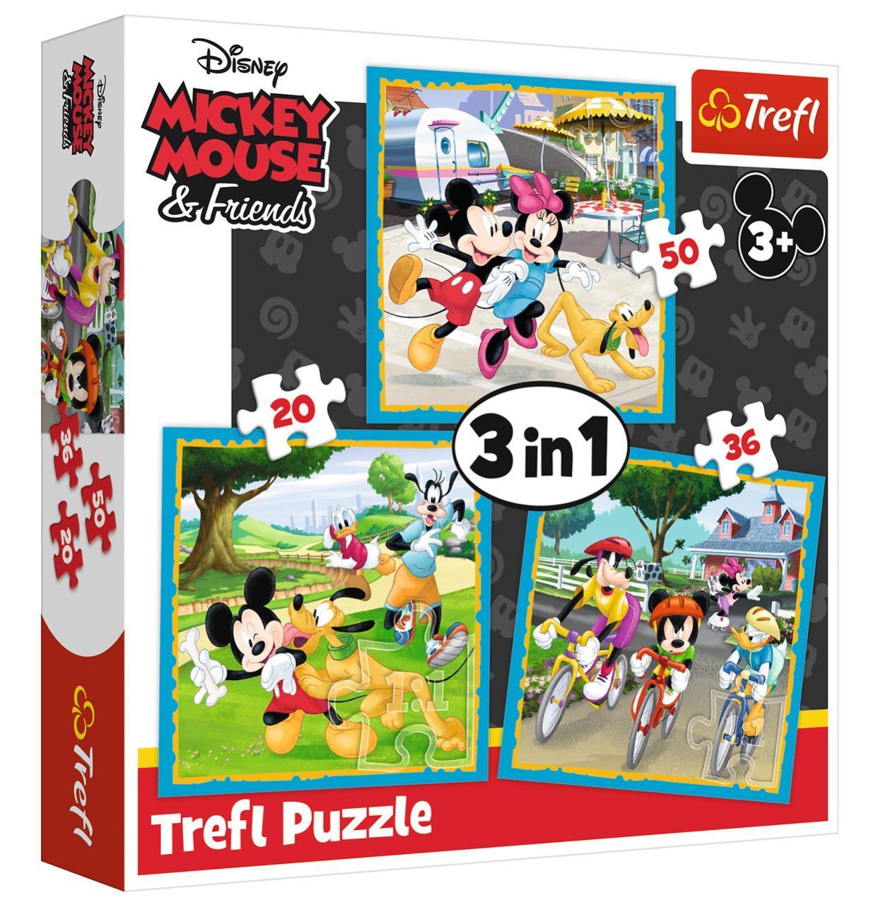 Játék Puzzle Mickey Mouse a přátelé 3v1 