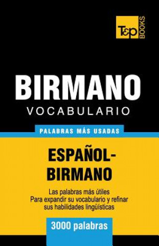 Kniha Vocabulario Espanol-Birmano - 3000 palabras mas usadas Andrey Taranov