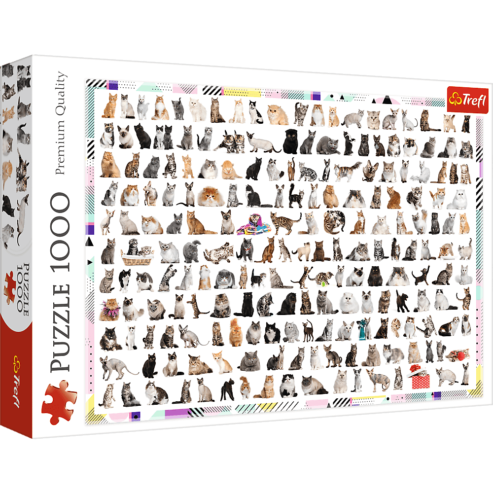 Hra/Hračka Puzzle 208 kotów 1000 