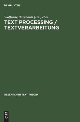 Książka Text Processing / Textverarbeitung Wolfgang Burghardt