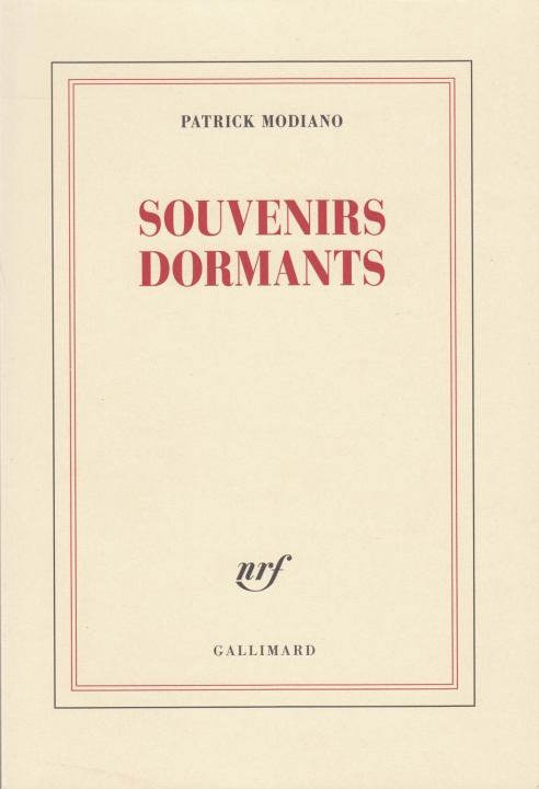 Könyv Souvenirs dormants Patrick Modiano