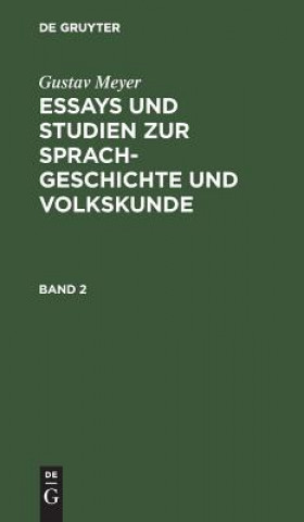 Kniha Essays und Studien zur Sprachgeschichte und Volkskunde Gustav Meyrink