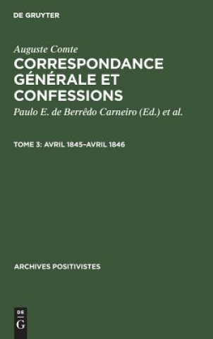 Buch Avril 1845-Avril 1846 Auguste Comte