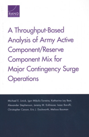 Kniha Throughput-Based Analysis of Army Active Component/Reserve Component Mix for Major Contingency Surge Operations Michael E Linick