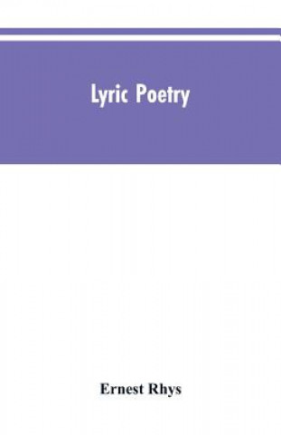 Kniha Lyric poetry ERNEST RHYS