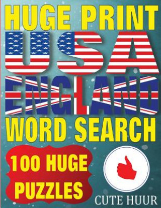 Kniha Huge Print USA & England Word Search CUTE HUUR