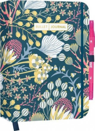 Книга Bullet Journal "Floral" mit original Tombow TwinTone Dual-Tip Marker 22 pink 