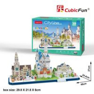 Hra/Hračka Puzzle 3D City Line Bavaria 