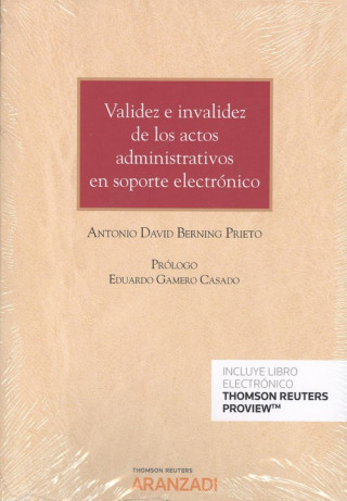 Könyv VALIDEZ E INVALIDEZ DE LOS ACTOS ADMINISTRATIVOS ANTONIO DAVID BERNING PRIETO