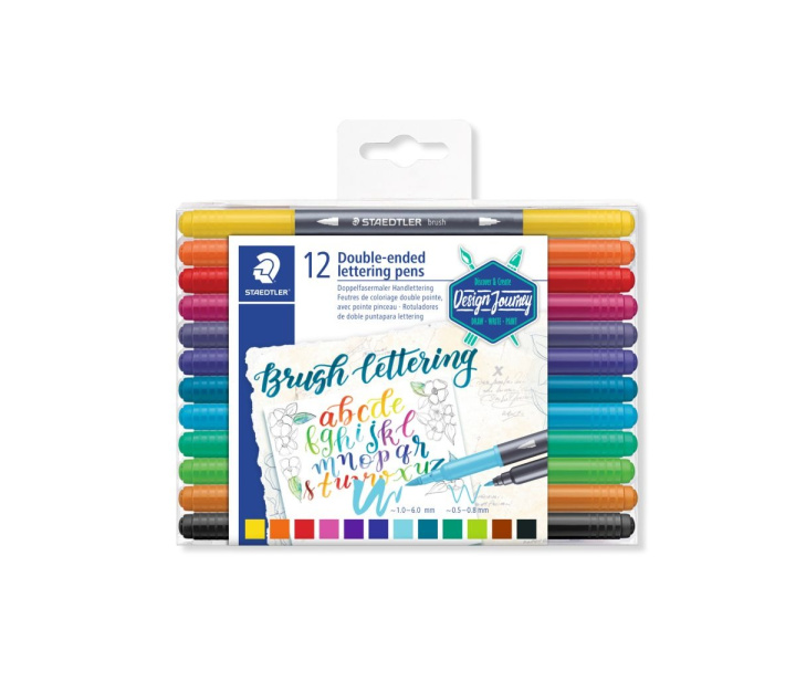 Proizvodi od papira Pisak dwustronny Brush Lettering 0,5-0,8 12 kolorów 