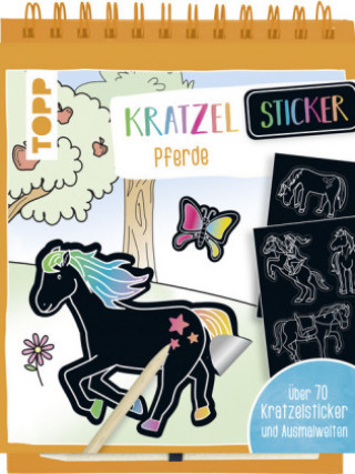 Carte Kratzel-Stickerbuch Pferde Frechverlag