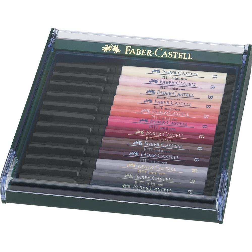 Papírenské zboží Faber-Castell Pitt Artist Pen Brush zestaw 12 kolorów Skin 