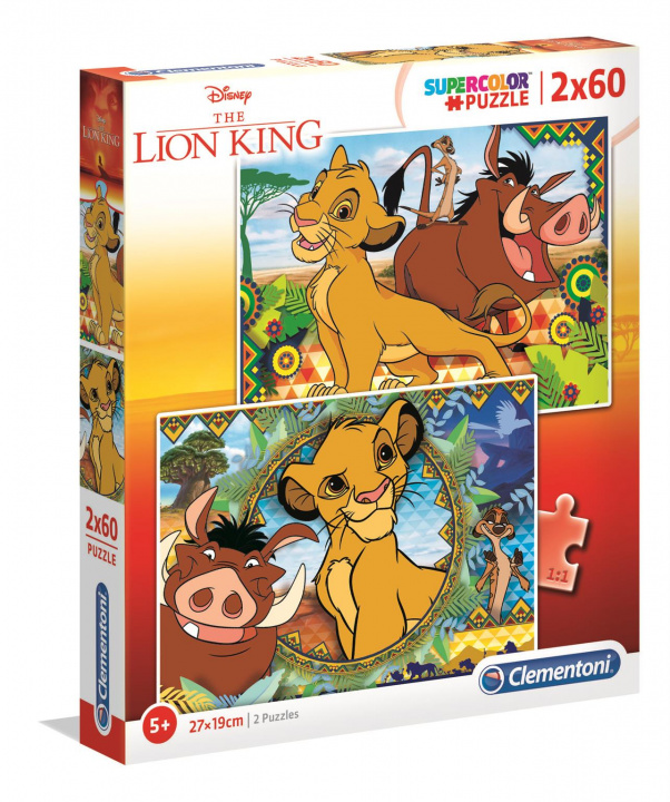 Játék Puzzle SuperColor 2x60 Lion King 