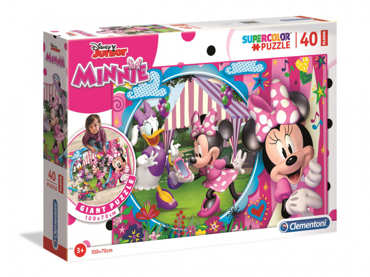 Hra/Hračka Puzzle Supercolor 40 podłogowe Minnie 