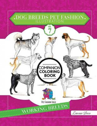 Livre Dog Breeds Pet Fashion Illustration Encyclopedia Coloring Companion Book Darr Laurren Darr