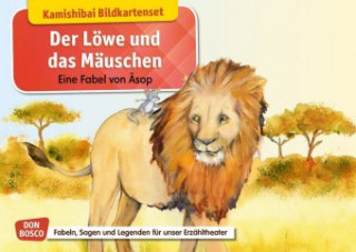 Hra/Hračka Der Löwe und das Mäuschen. Eine Fabel von Äsop. Kamishibai Bildkartenset Monika Lefin-Kirsch