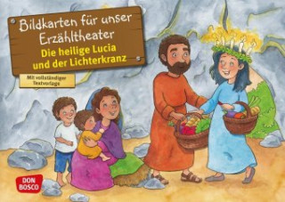 Hra/Hračka Die heilige Lucia und der Lichterkranz. Kamishibai Bildkartenset. Catharina Fastenmeier