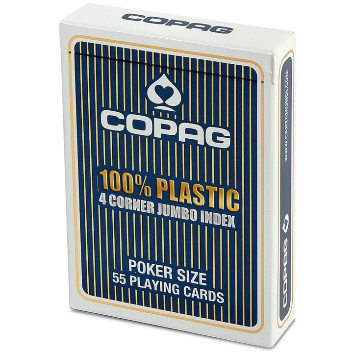 Papírszerek Karty do gry Copag  100 % Plasic 4 corner jumbo Index niebieskie 