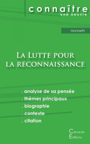 Kniha Fiche de lecture La Lutte pour la reconnaissance de Honneth (Analyse philosophique de reference et resume complet) Axel Honneth