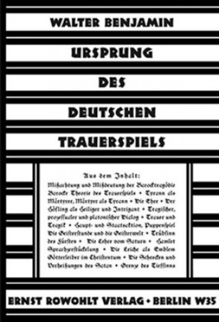 Buch Ursprung des deutschen Trauerspiels Walter Benjamin