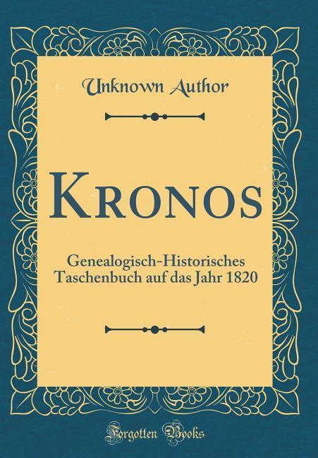 Knjiga Author, U: Kronos Unknown Author