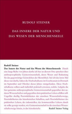 Kniha Das Innere der Natur und das Wesen der Menschenseele Rudolf Steiner