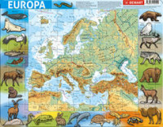 Gra/Zabawka Puzzle ramkowe - Europa fizyczna 