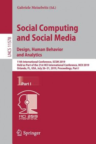 Carte Social Computing and Social Media. Design, Human Behavior and Analytics Gabriele Meiselwitz