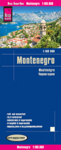Nyomtatványok Reise Know-How Landkarte Montenegro 1:160.000 Reise Know-How Verlag Peter Rump