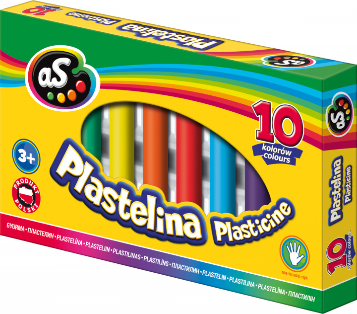 Articole de papetărie Plastelina AS 10 kolorów 