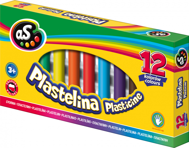 Papírszerek Plastelina AS 12 kolorów 