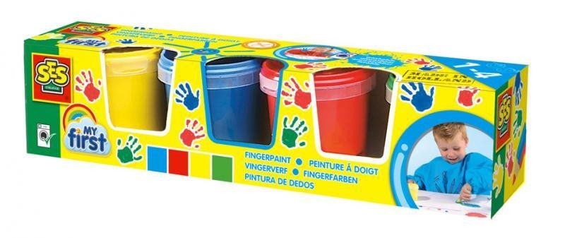 Joc / Jucărie Moje pierwsze farby do malowania palcami 4 kolory 