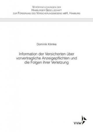 Carte Information der Versicherten über vorvertragliche Anzeigepflichten und die Folgen ihrer Verletzung Dominik Klimke