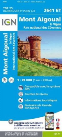 Pubblicazioni cartacee Mont Aigoual. le Vigan. Parc national des Cévennes 1 : 25 000 