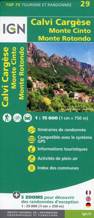 Drucksachen Calvi Carg?se  Monte Cinto  Monte Rotondo 1:75000 