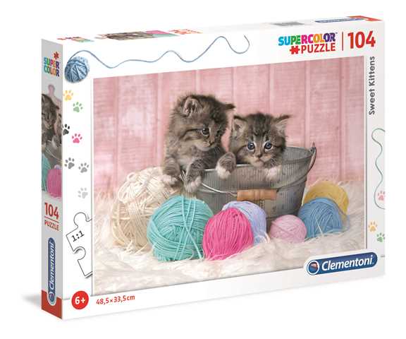 Joc / Jucărie Puzzle Supercolor Sweet Kittens 104 