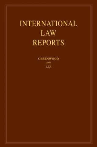 Könyv International Law Reports: Volume 184 Christopher Greenwood