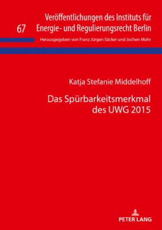 Carte Das Spuerbarkeitsmerkmal Des Uwg 2015 Katja Middelhoff