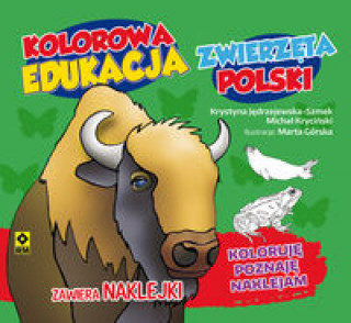 Książka Kolorowa edukacja Zwierzęta Polski - naklejka 