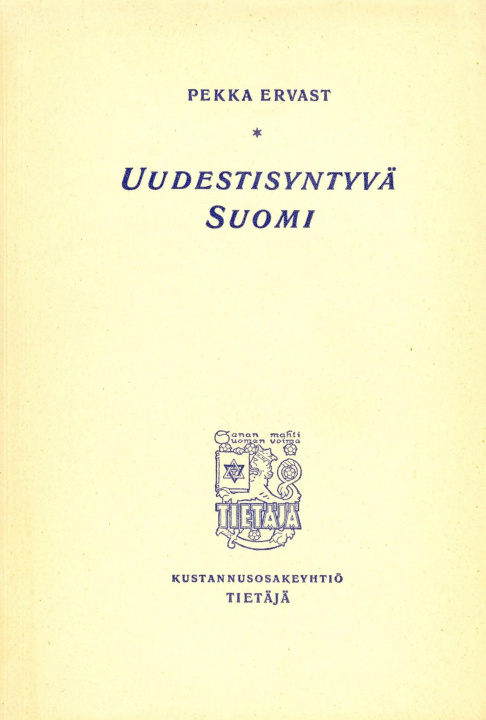Kniha Uudestisyntyvä Suomi Pekka Ervast