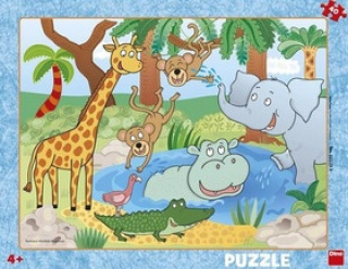 Gra/Zabawka Puzzle 40 Zvířátka v ZOO deskové 