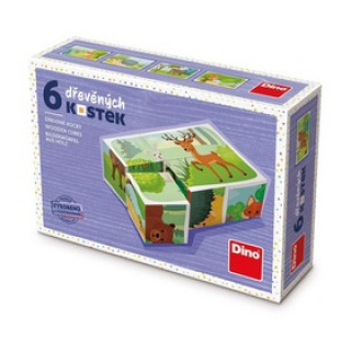 Game/Toy Dřevěné kostky 6K Lesní zvířátka 