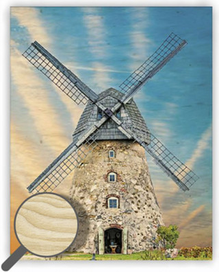 Carte Obraz dřevěný: Windmill, 240 x 300 