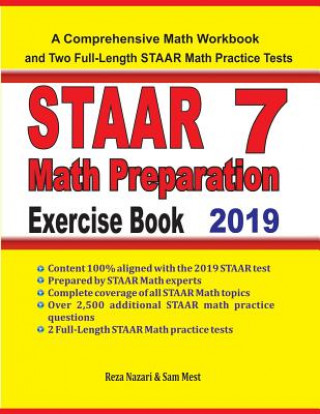 Książka STAAR 7 Math Preparation Exercise Book Reza Nazari