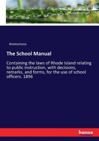 Knjiga School Manual Anonymous