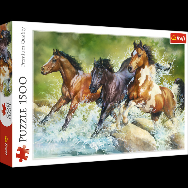 Hra/Hračka Puzzle 1500 Trzy dzikie konie 