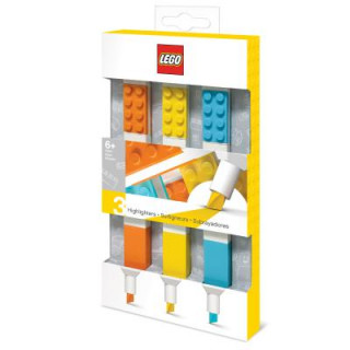 Papierenský tovar Lego 3 Pack Highlighters; Orange, Yellow, Azur Santoki